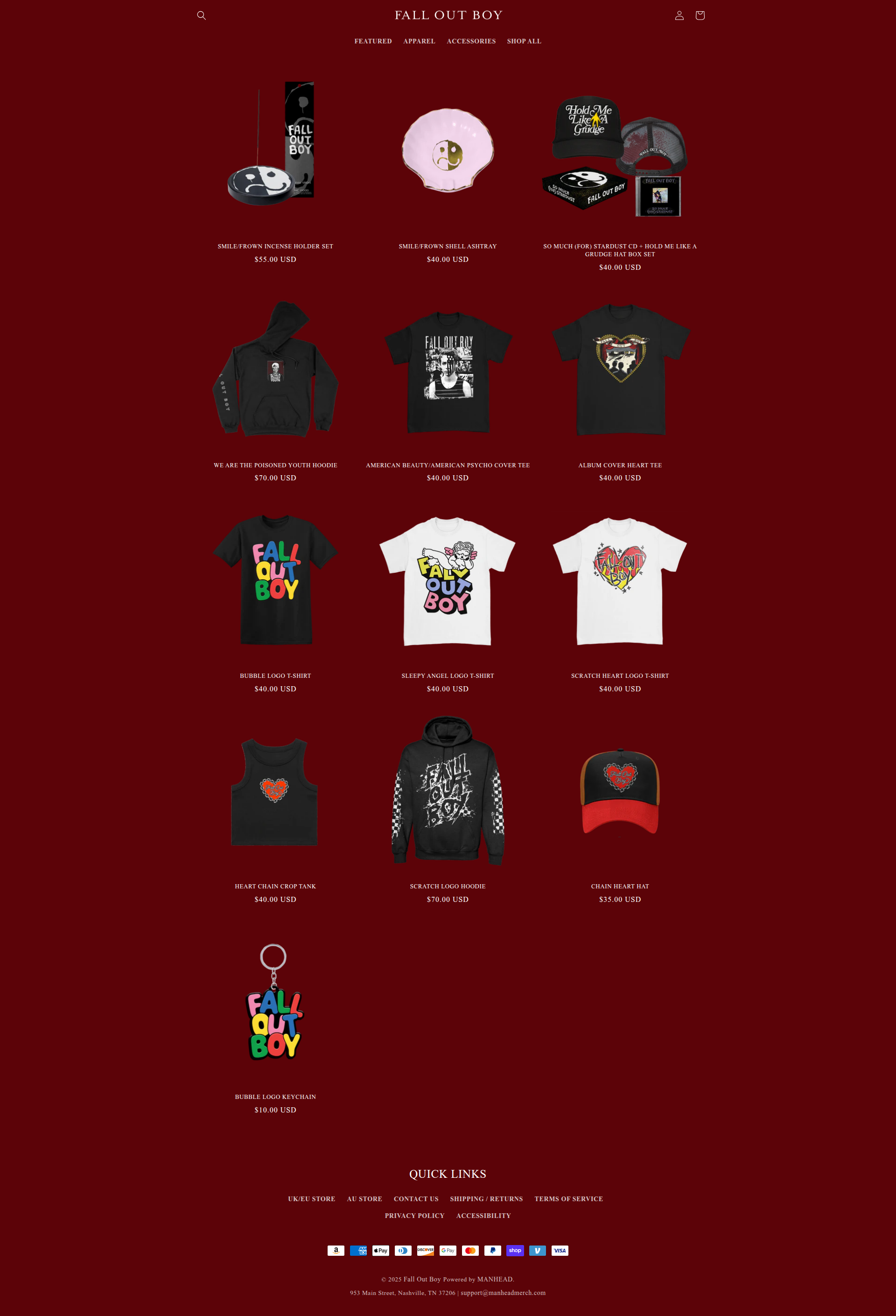 Fall Out Boy - Collection page.