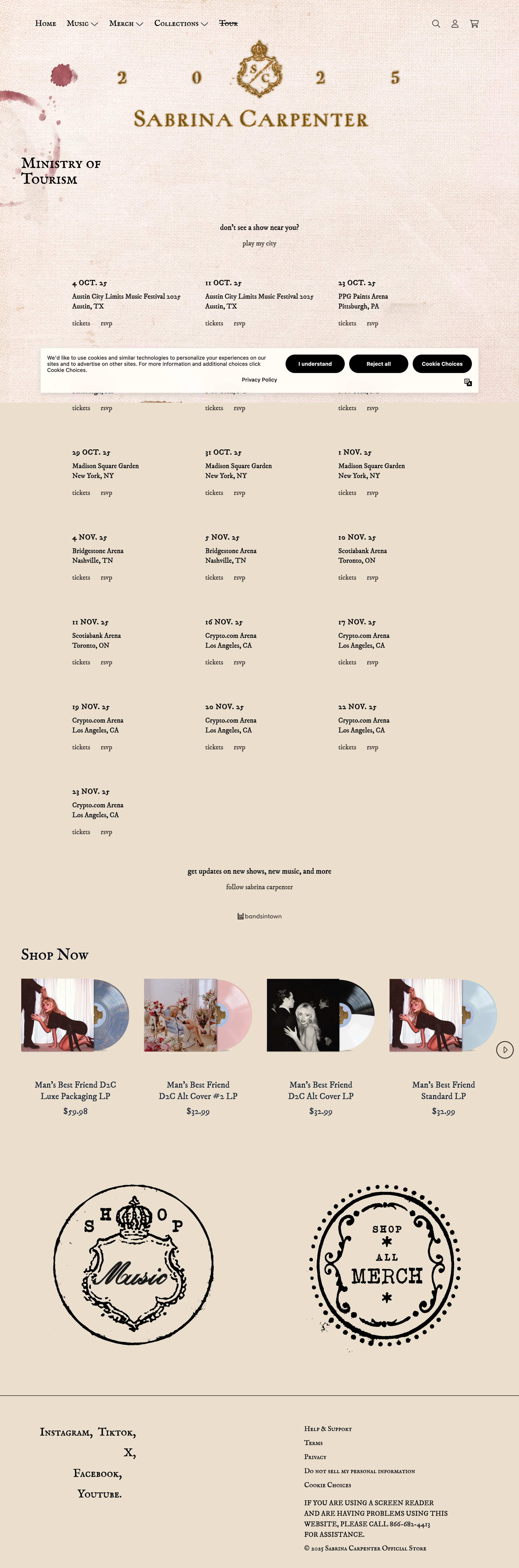 Sabrina Carpenter - Tour